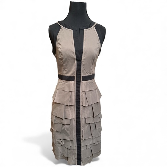 BCBGMaxAzria Brown Ruffled Mini Dress - Picture 2 of 7